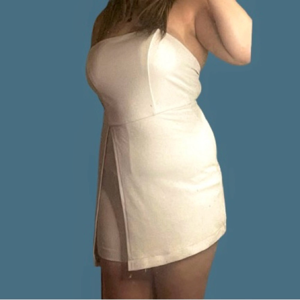 White Strapless Dress